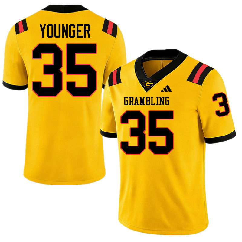 Grambling State Tigers #35 Paul Younger College Football Jerseys,Uniforms-Gold
